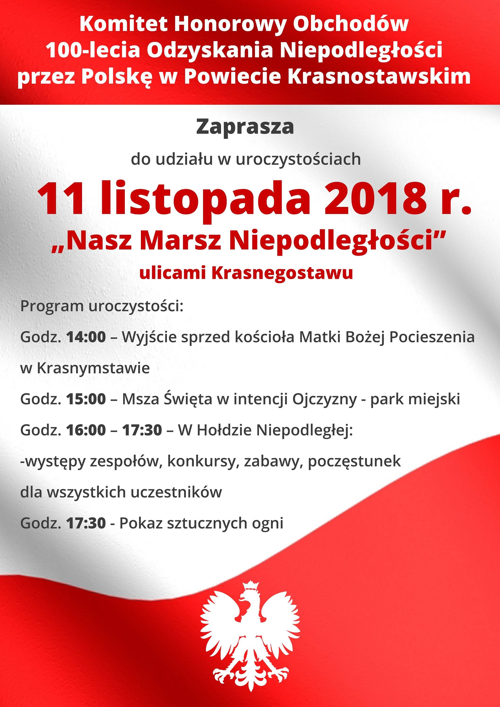 11 listopada 2018 r. plakat