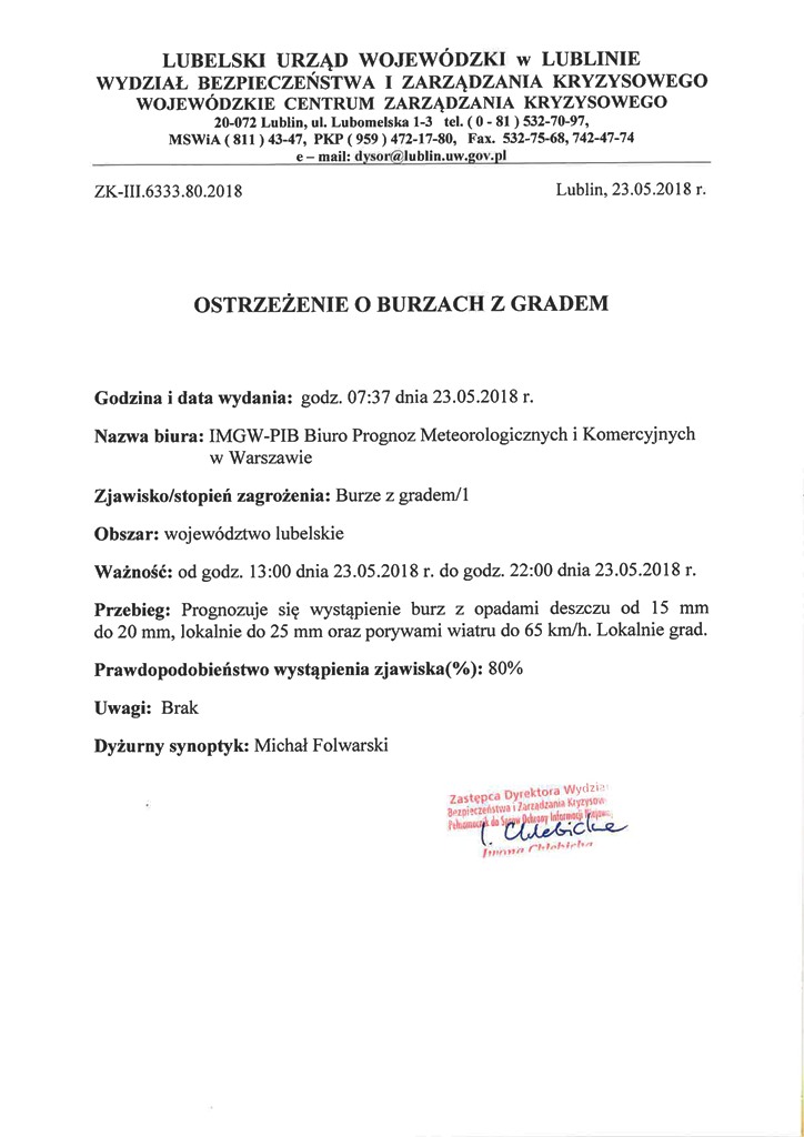 Burze z gradem 23.05.2018 r. page 0
