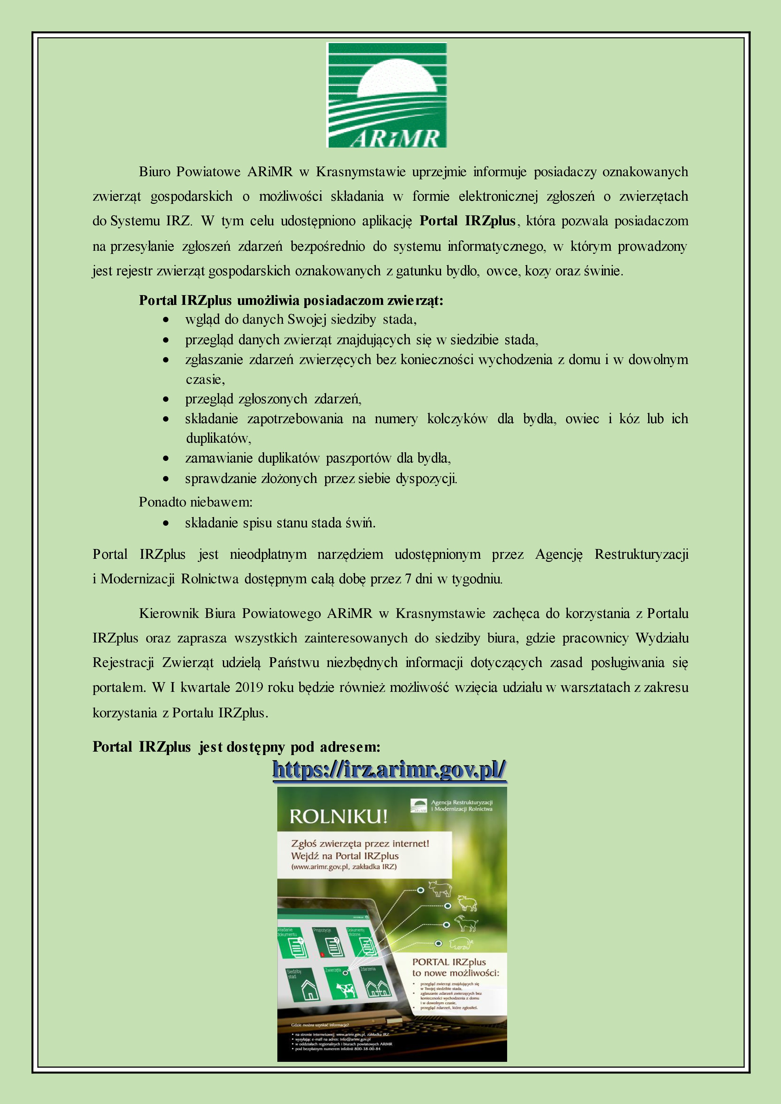 Ulotka IRZplus page 0