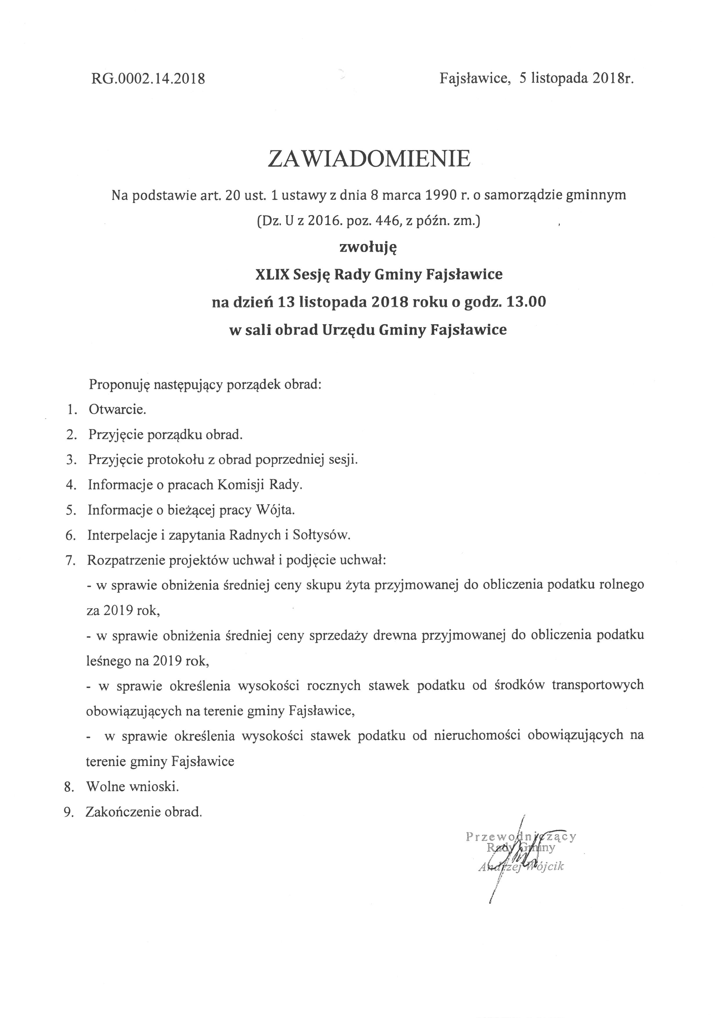 zawiadomienie 112018