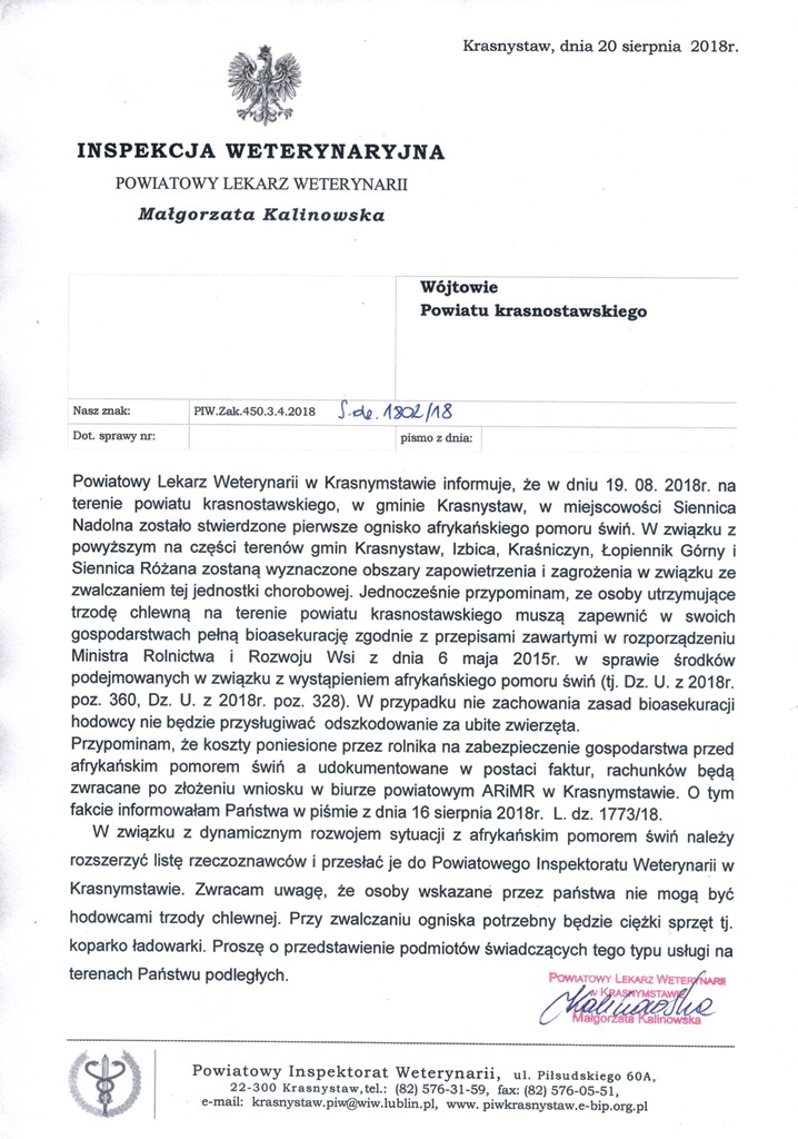 zawiadomienie gminy page 0