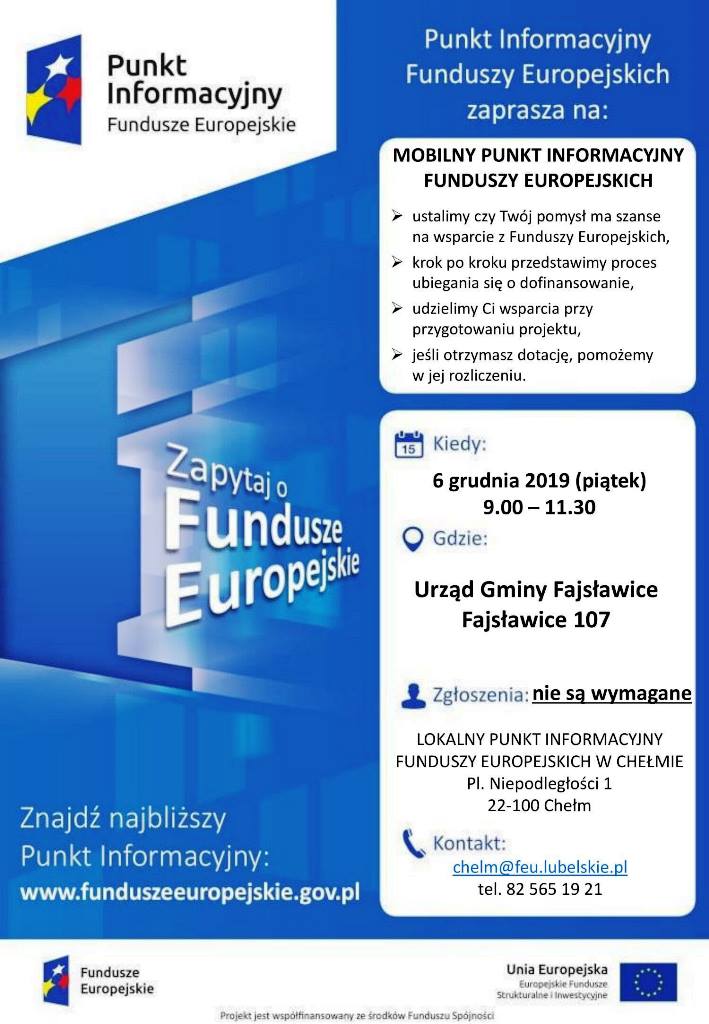 plakat MPI Fajsławice 6.12.2019