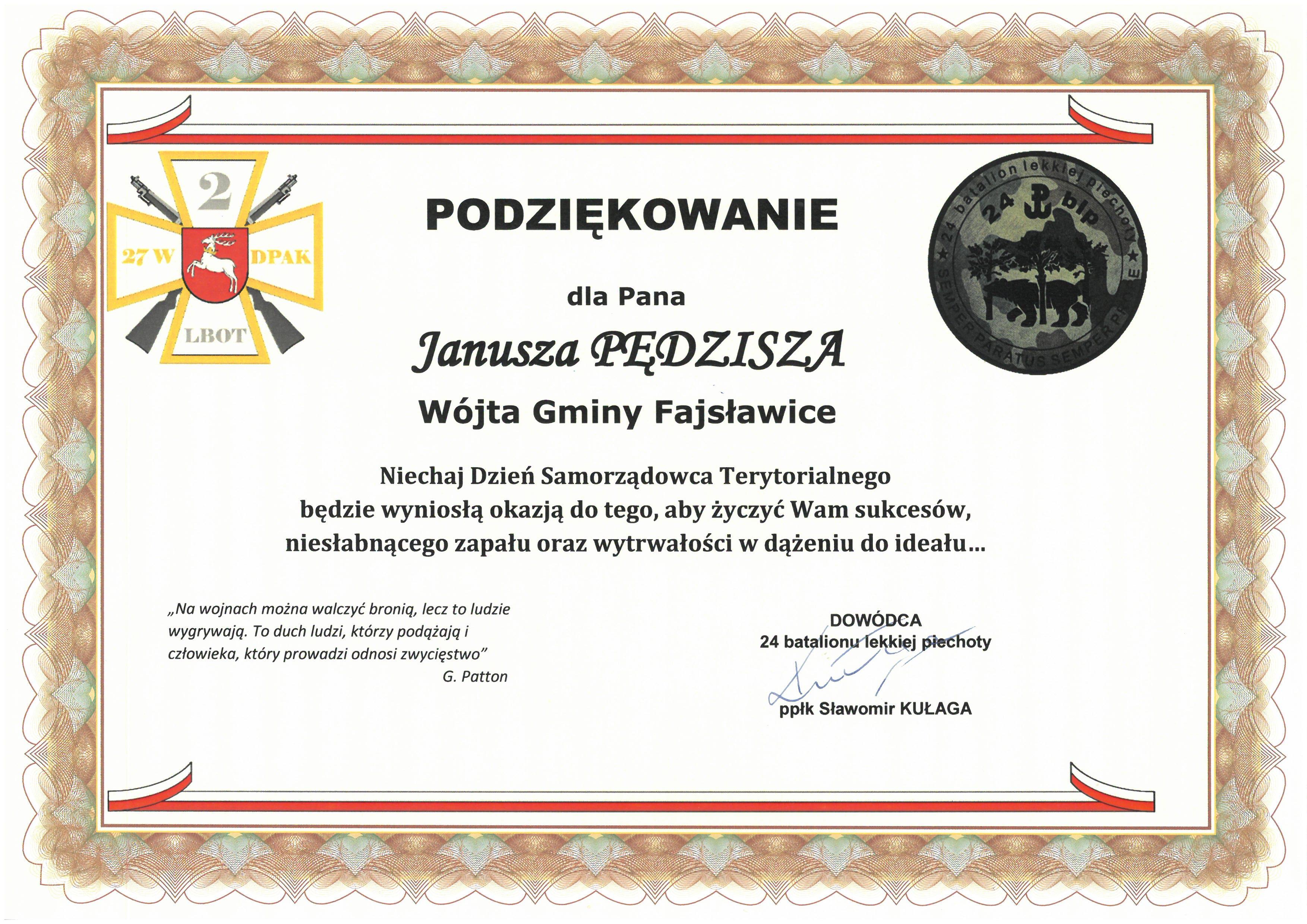 Podziękowania