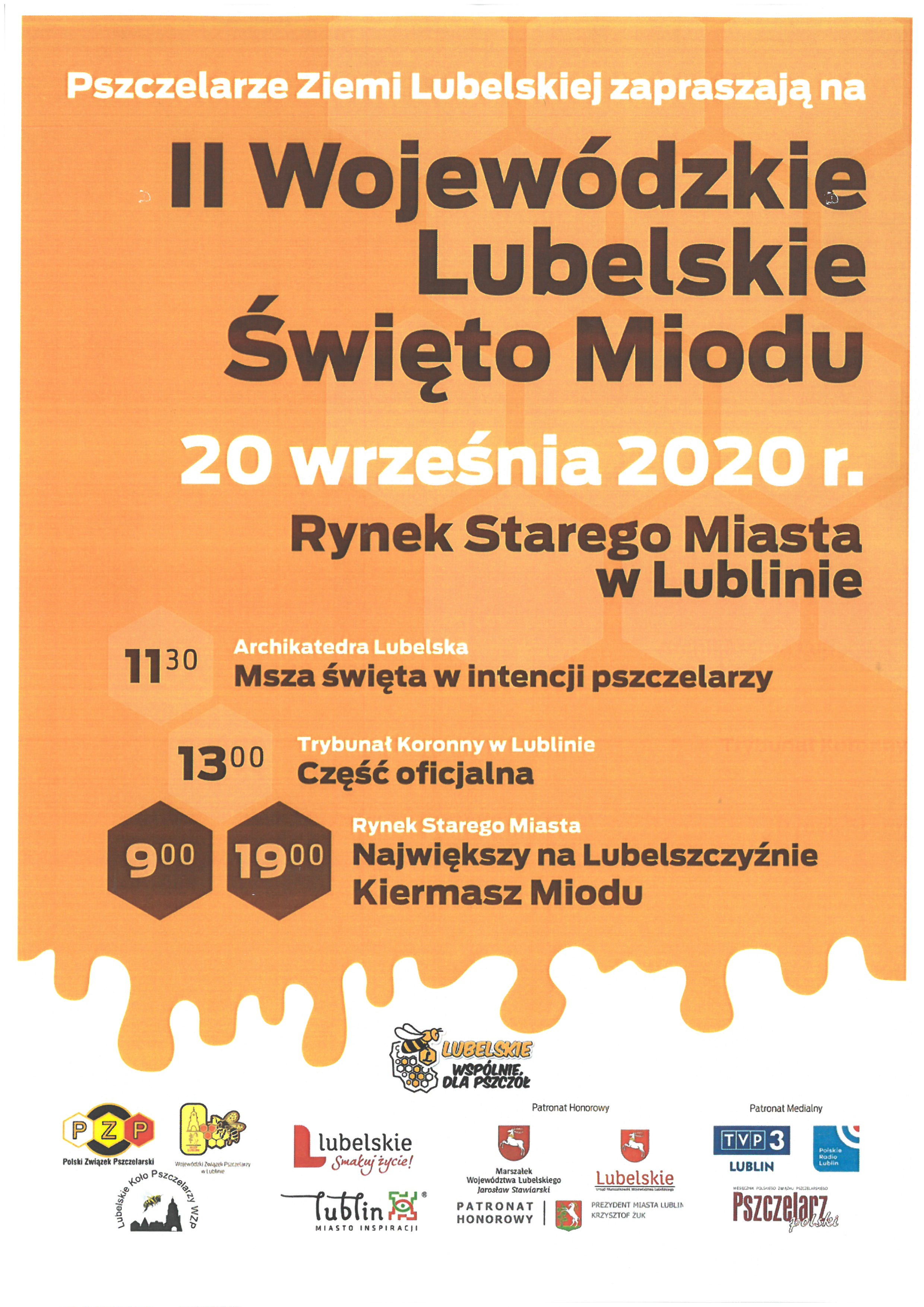 plakat II Wojewódzkie Lubelskie Święto Miodu